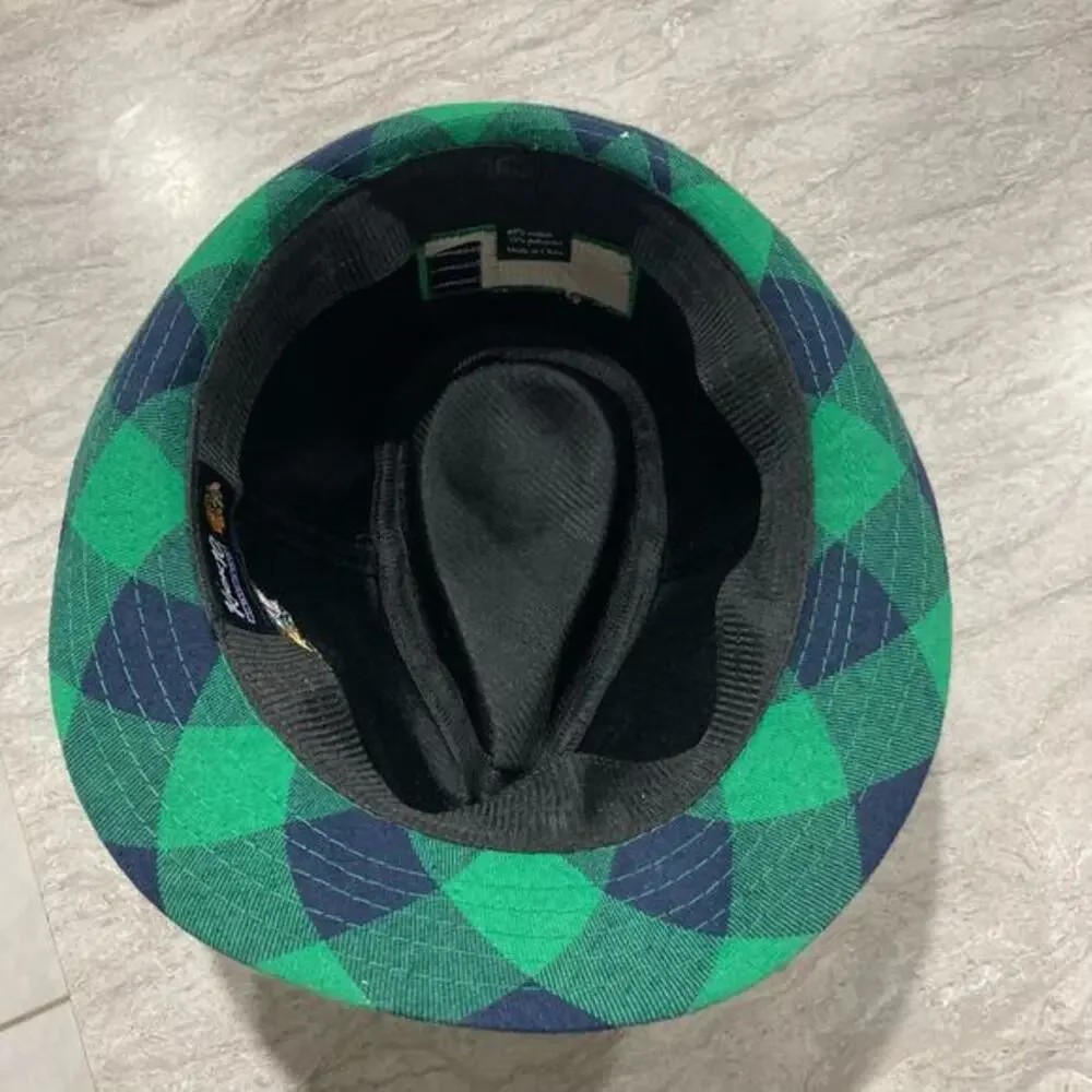 Chicago Blackhawks St. Patrick's Day Green Plaid Fedora Hat‎ Unisex Adult NHL